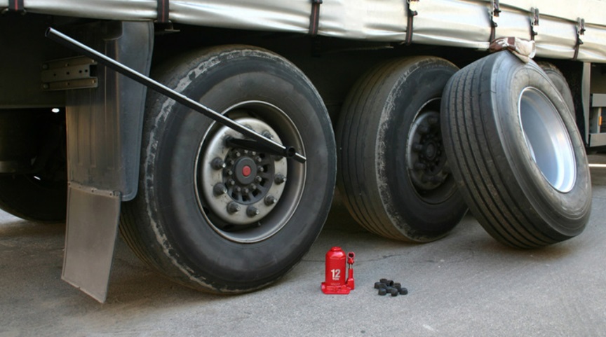 Truck Tire Damage